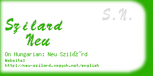 szilard neu business card